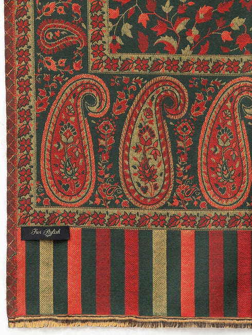 Women's Paisley Jamawar Acrylic Wool Shawl